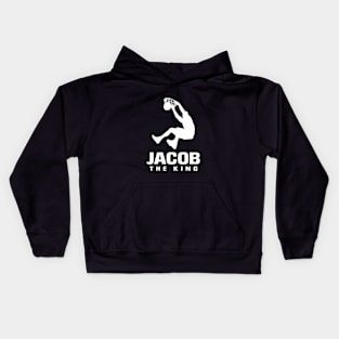 Jacob Custom Player Basketball Your Name The King Kids Hoodie